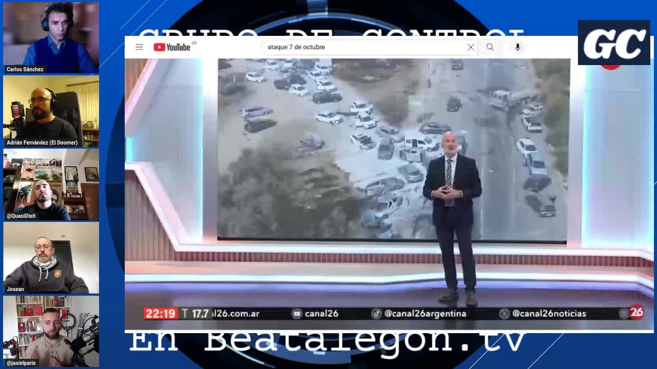 Especial GAZA. Carlos Sánchez, Jasiel Paris, José Antonio Martín